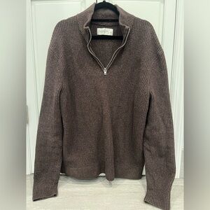 Abercrombie men’s large brown quarter zip